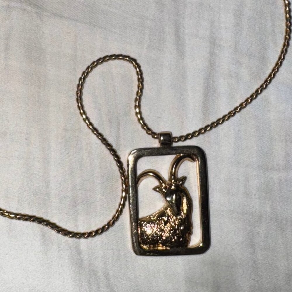 Avon Capricorn Zodiac Pendant Necklace